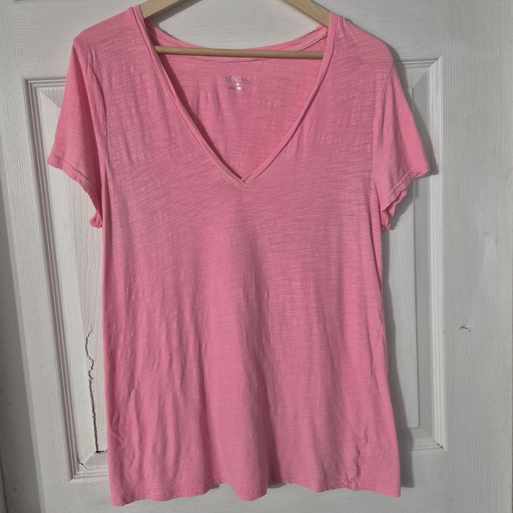 Women's Merona Pink V-Neck Top Sz L